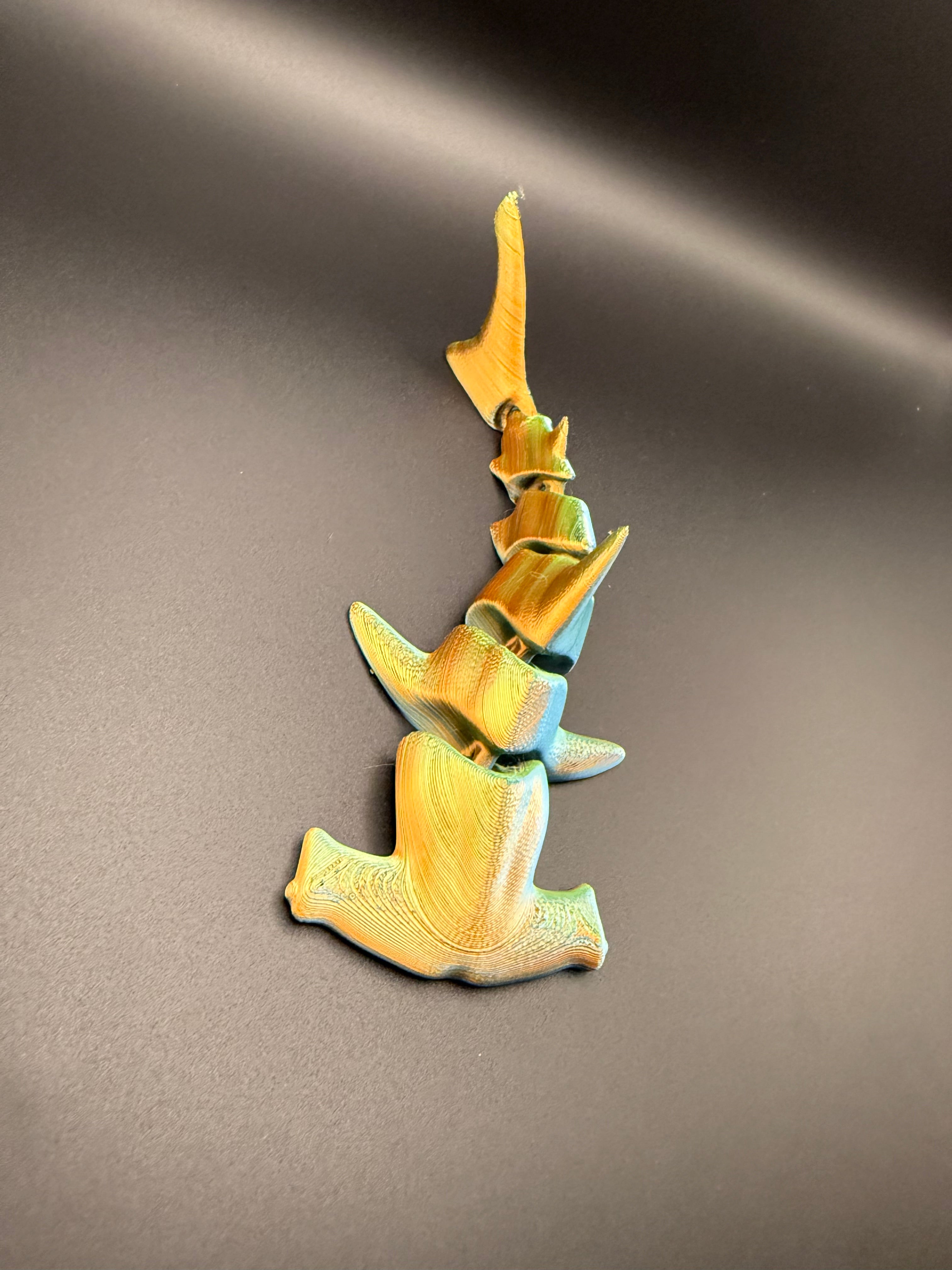 3d printed articulated hammer head shark
