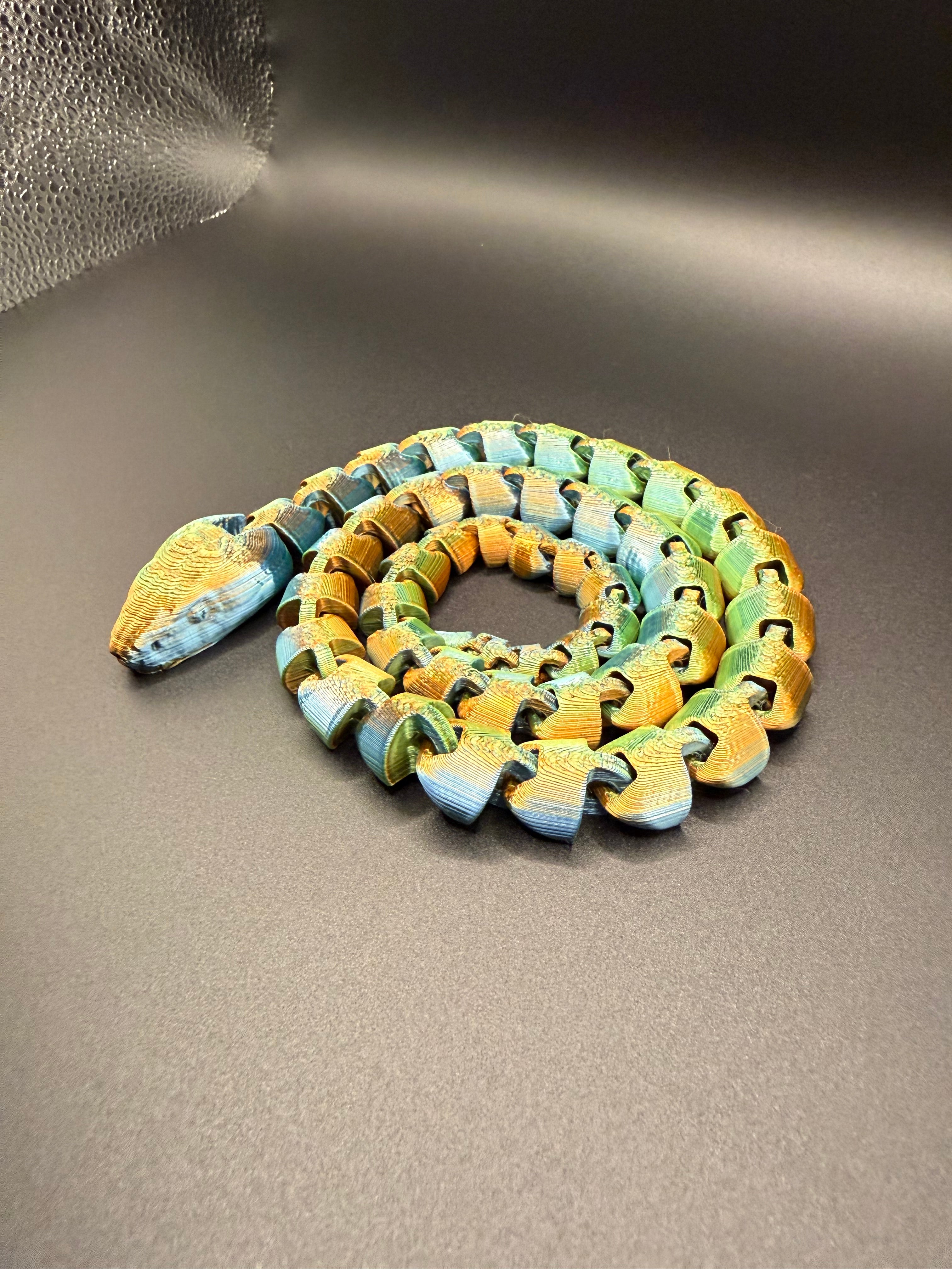 3D printed articulated snake