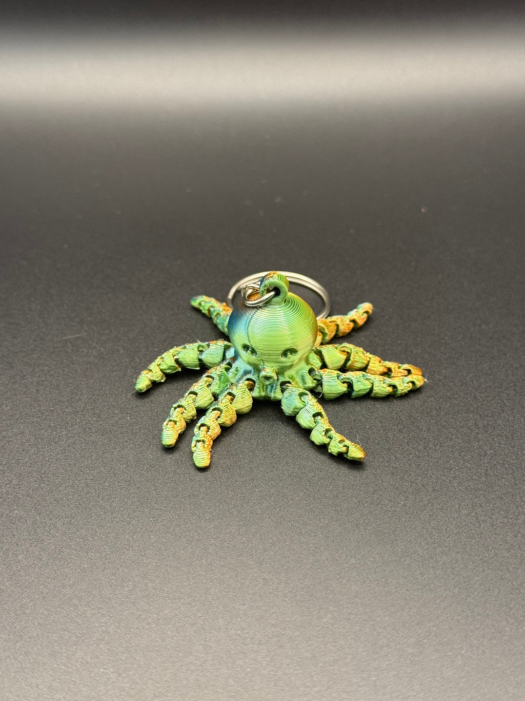 3D printed articulated octopus key ring