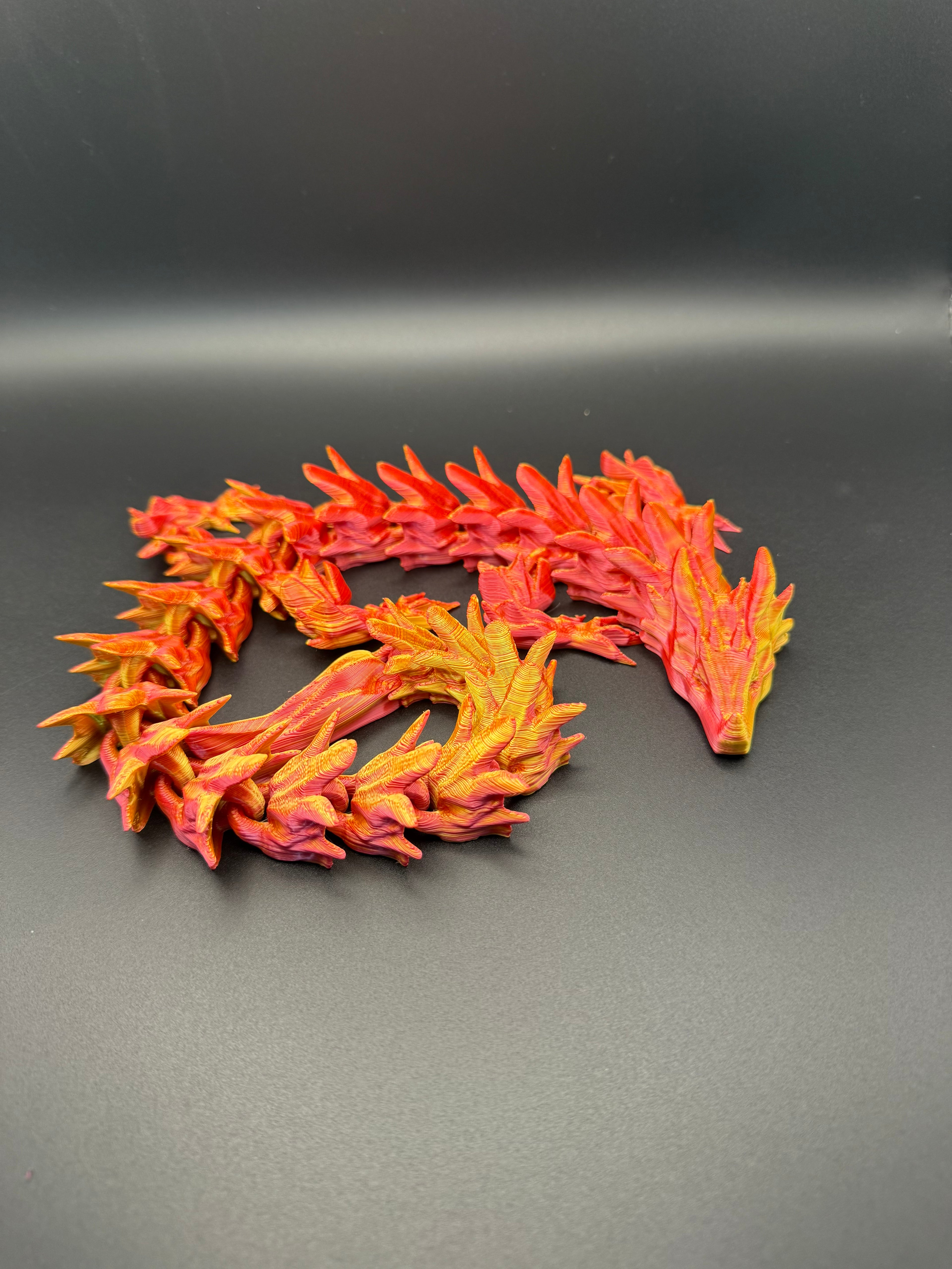 3D printed articulated water dragon