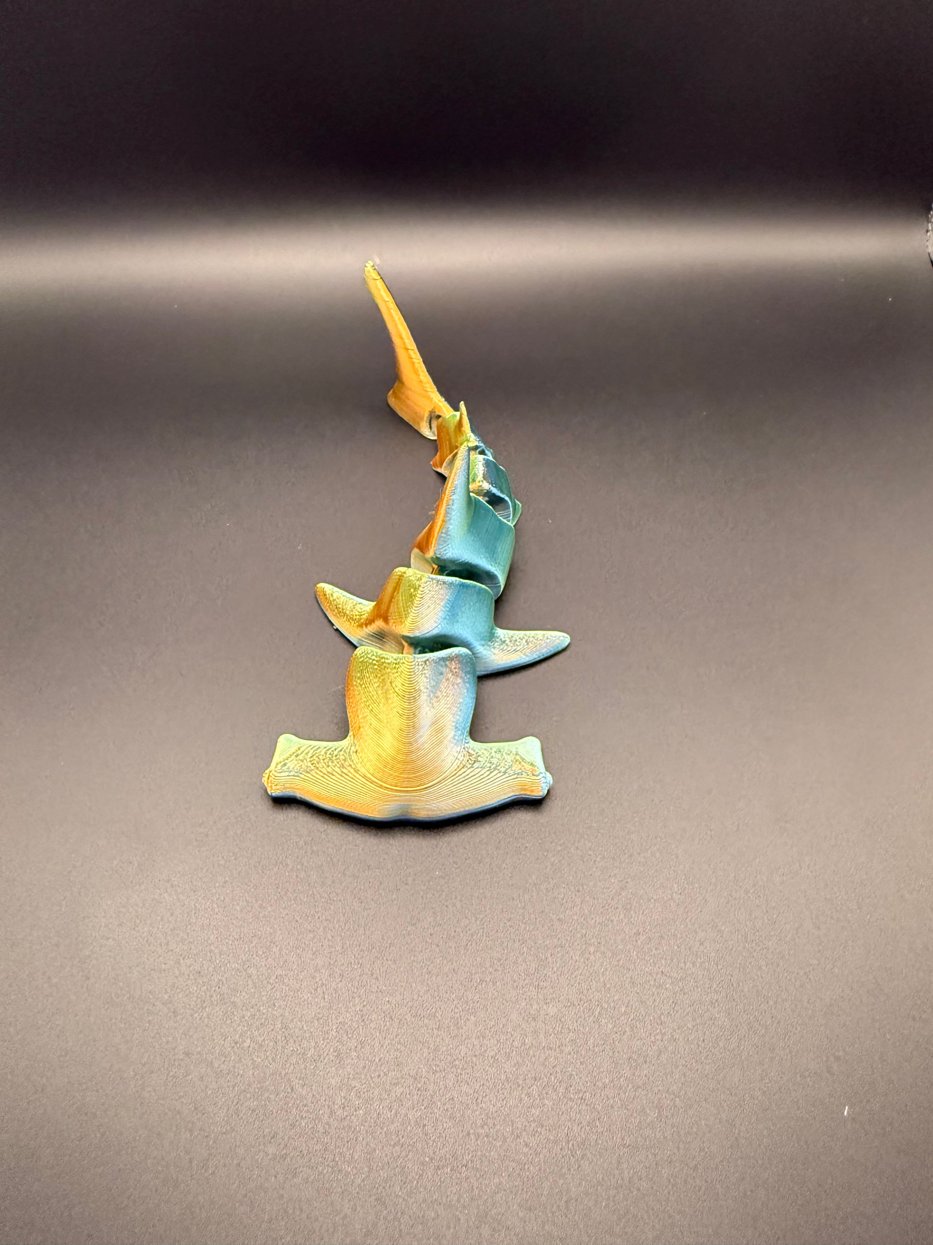 3d printed articulated hammer head shark