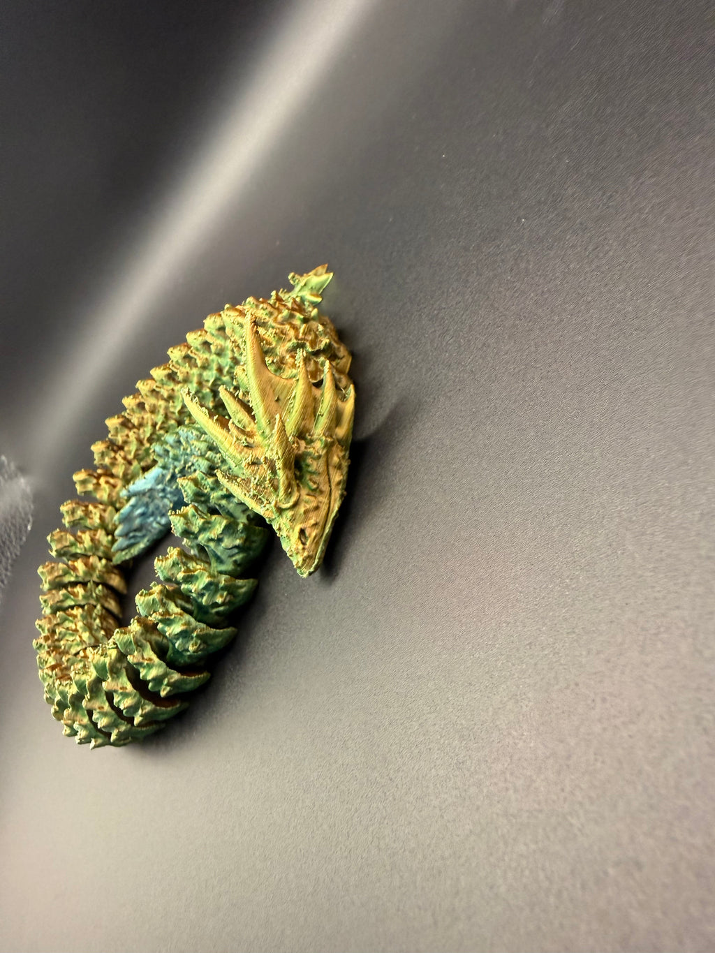 3D printed articulated night spirit dragon