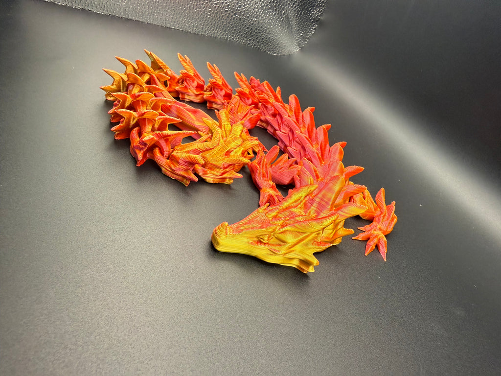 3D printed articulated water dragon