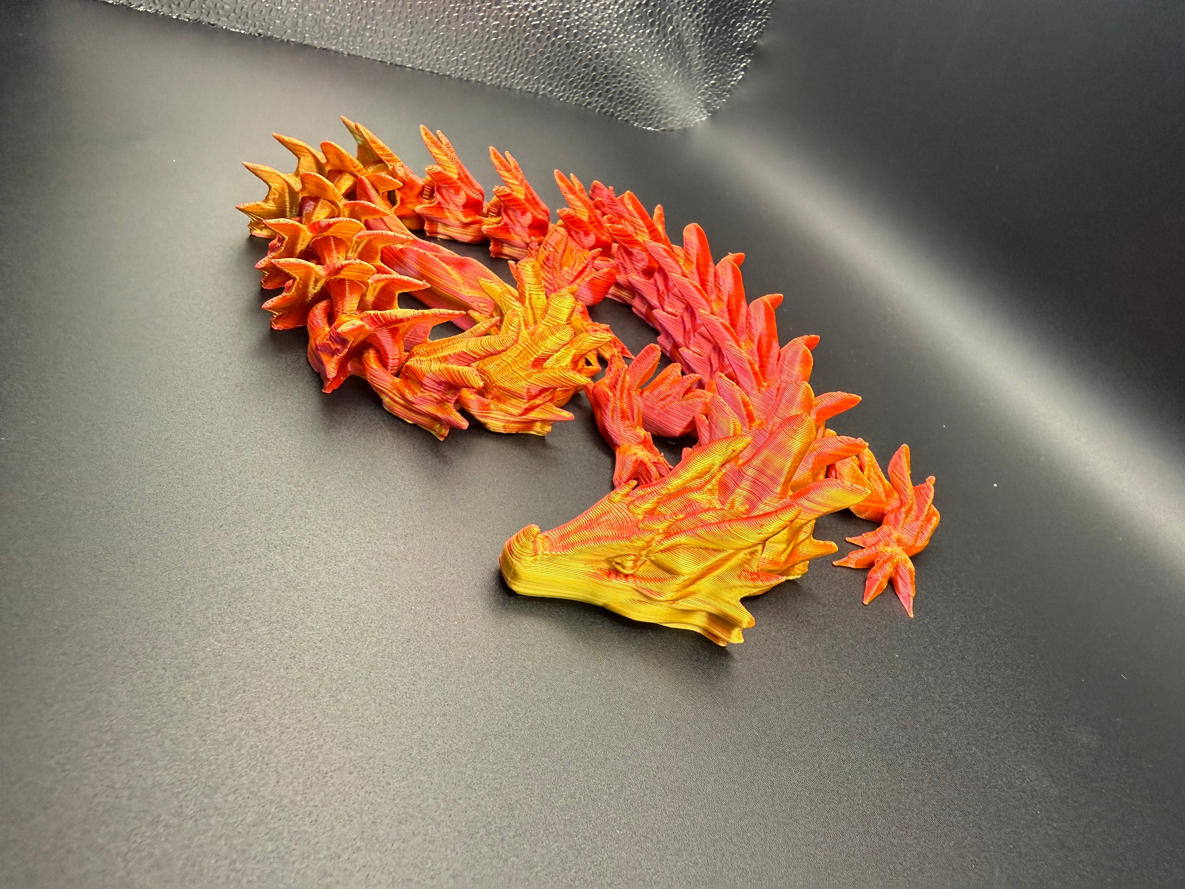 3D printed articulated water dragon