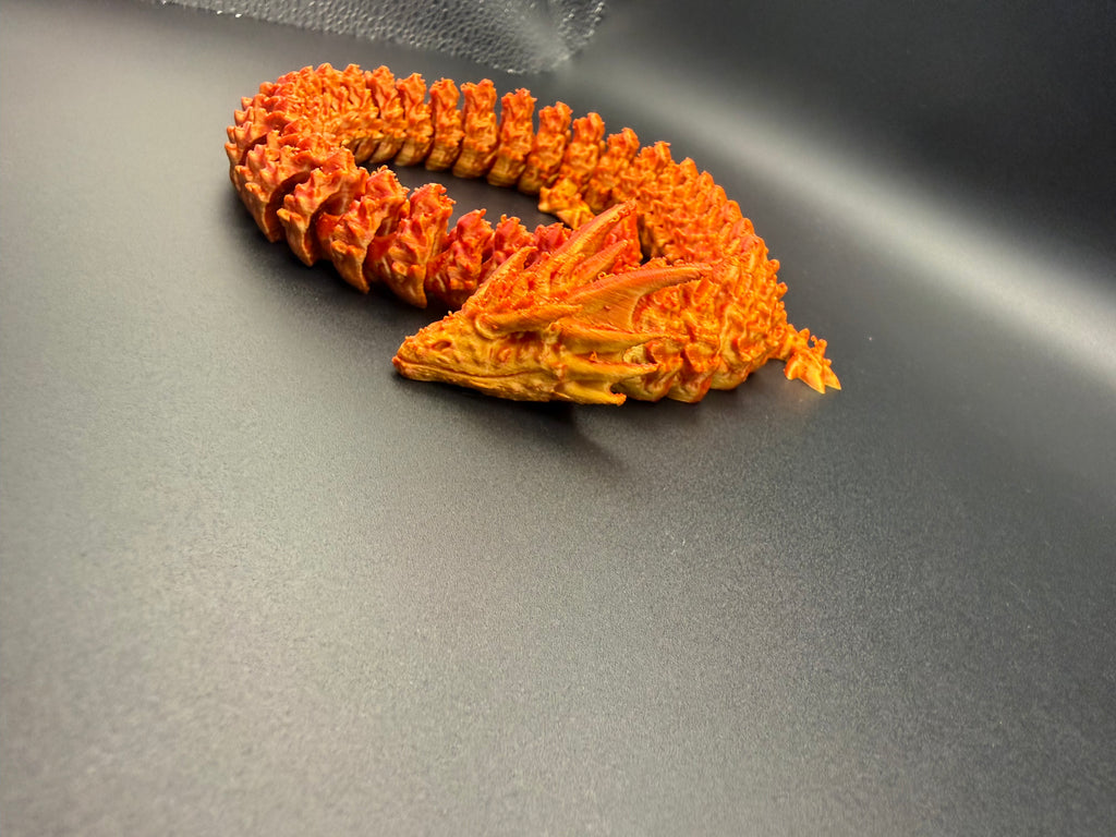 3D printed articulated night spirit dragon