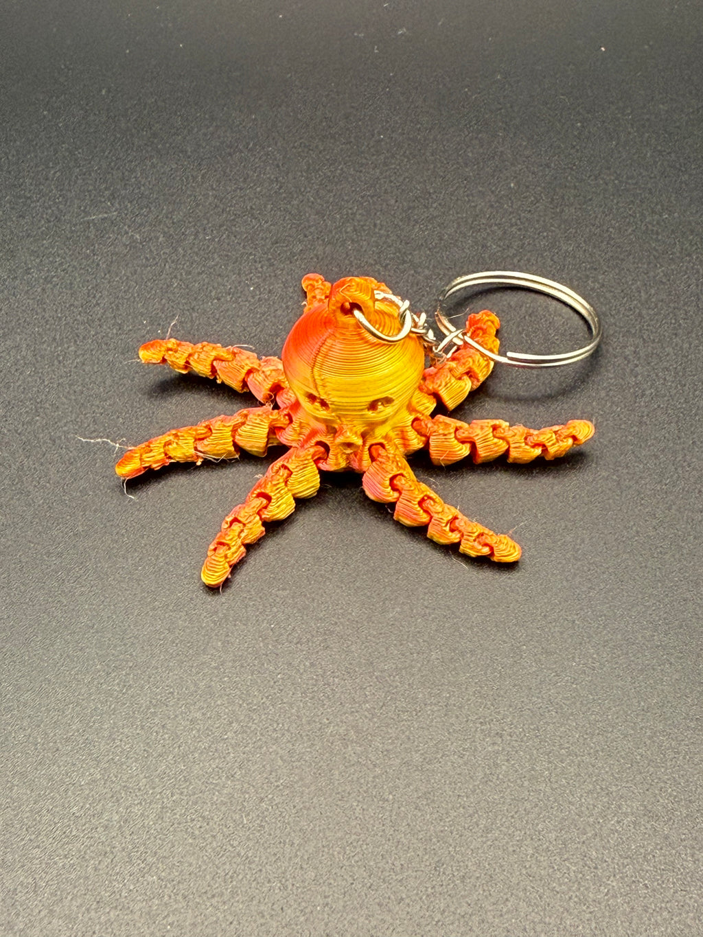 3D printed articulated octopus key ring