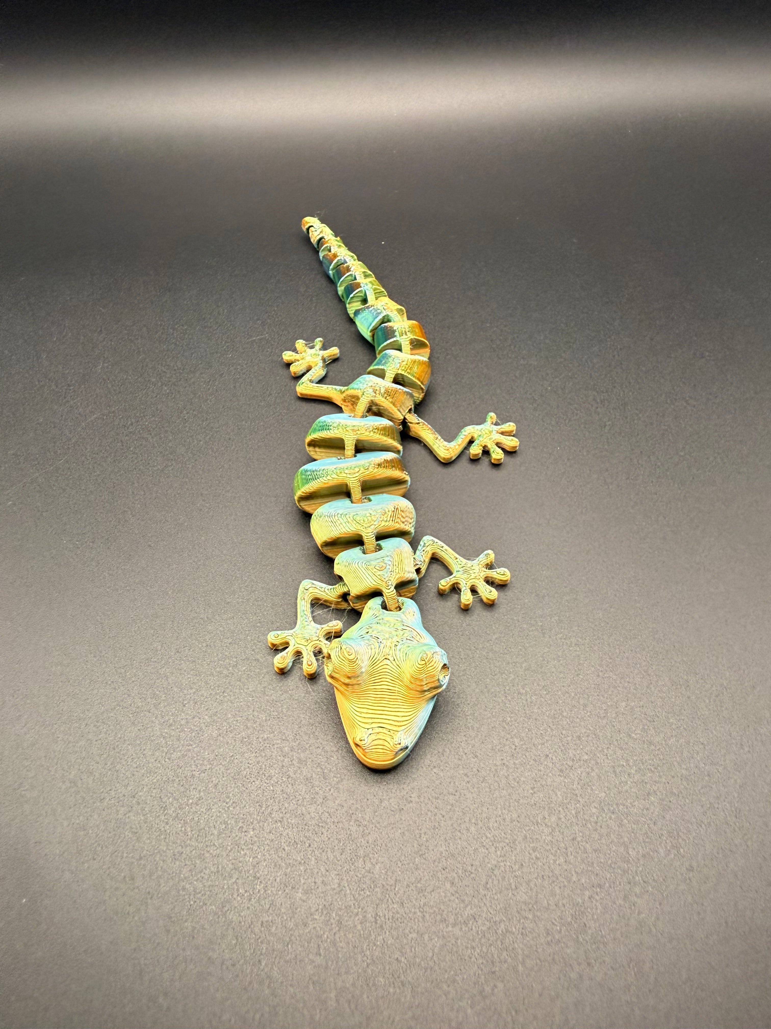 3D printed articulated lizard