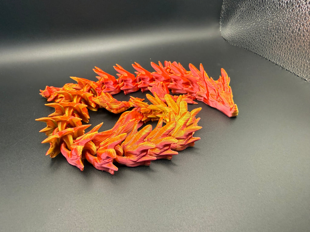 3D printed articulated water dragon