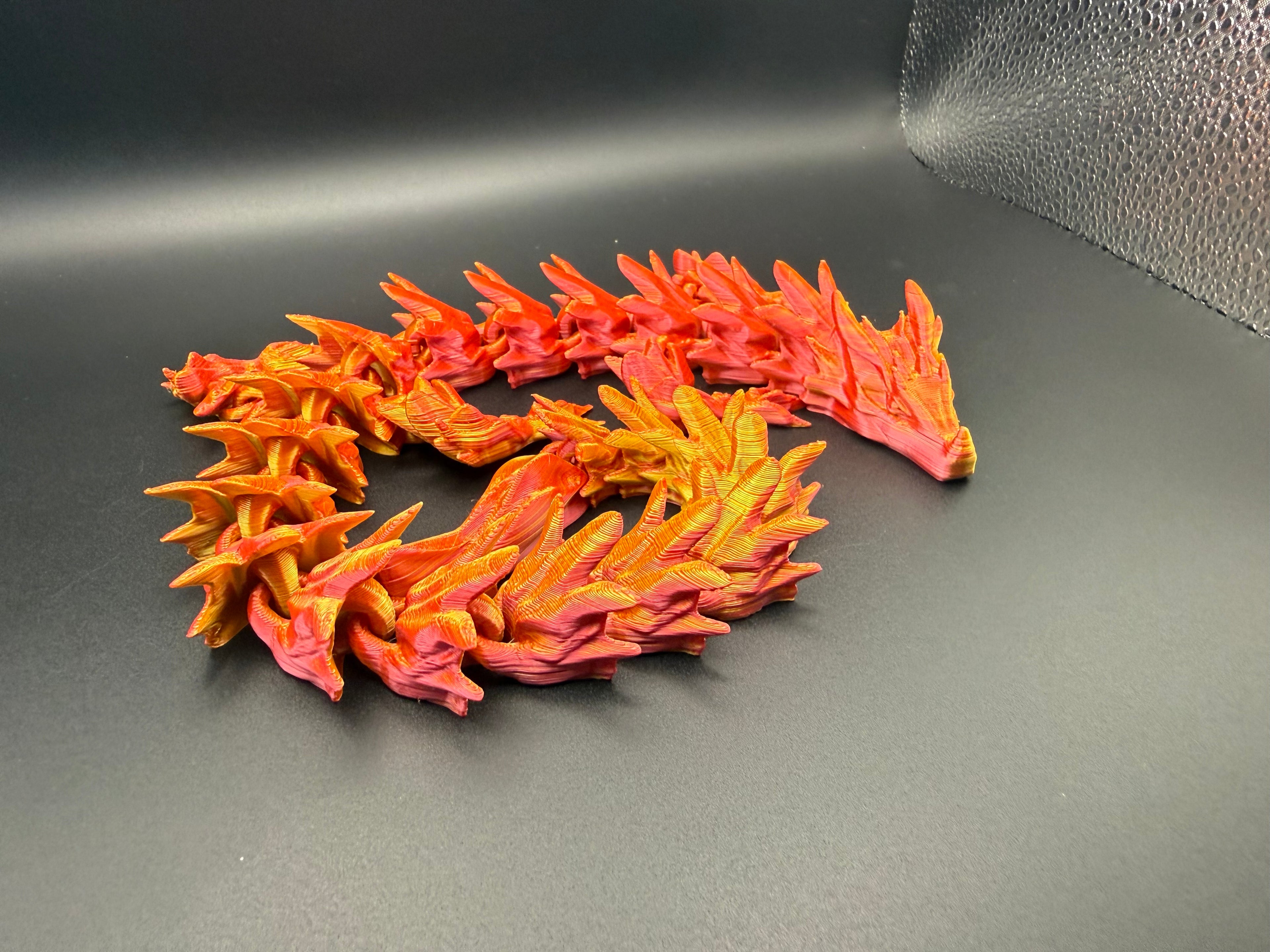 3D printed articulated water dragon