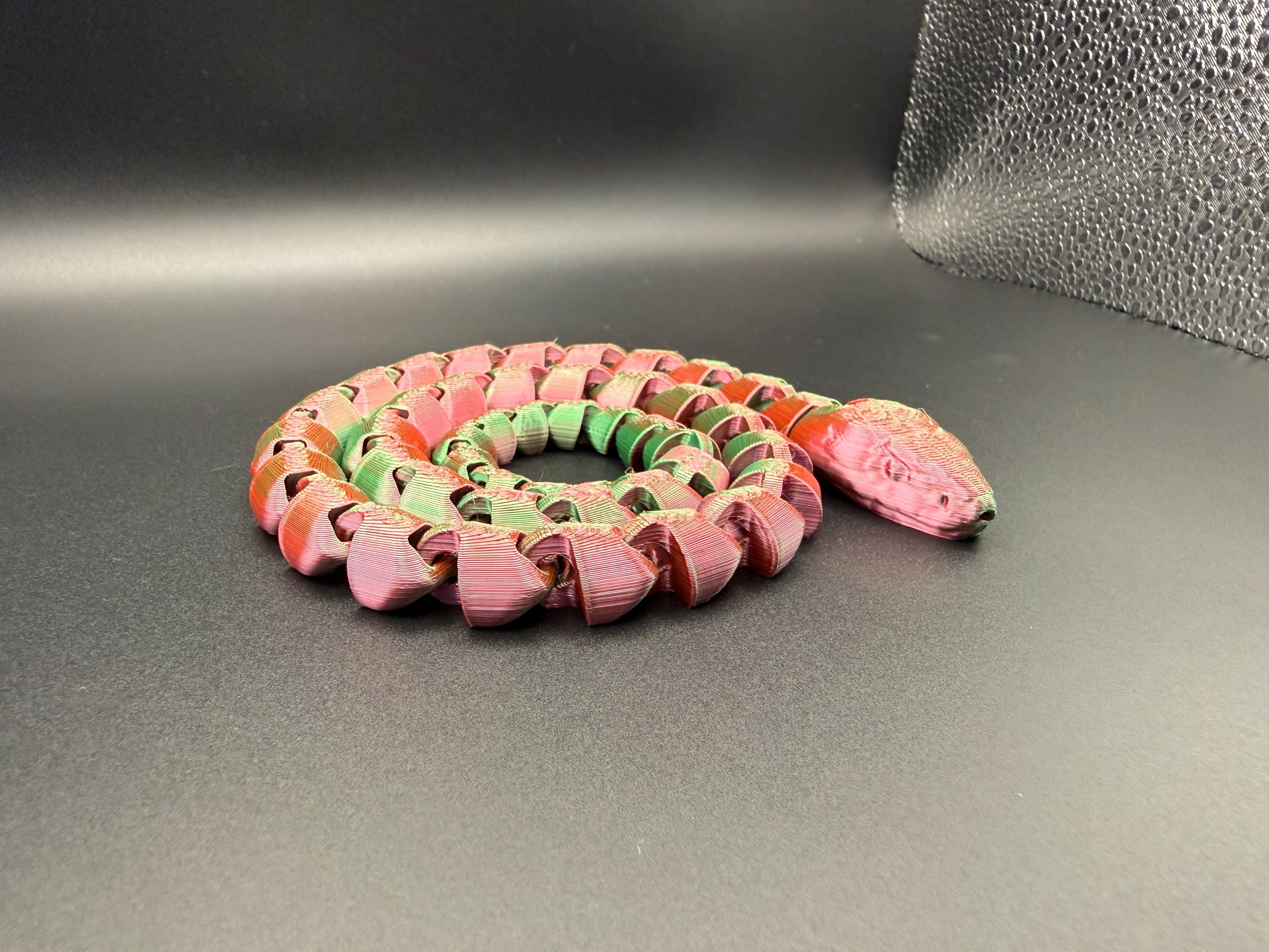 3D printed articulated snake